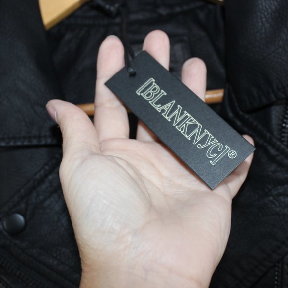BlankNYC Black Vegan Leather Moto Jacket Black Hardware Multiple Sizes - Picture 7 of 15